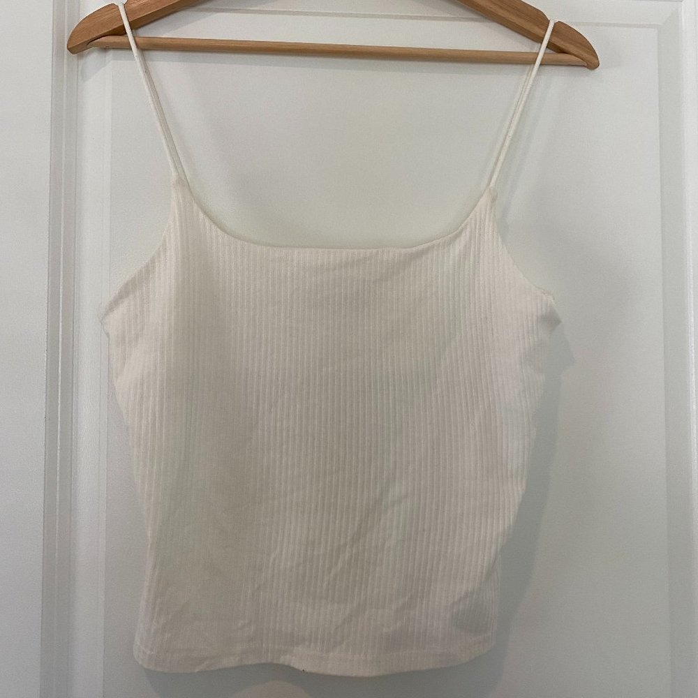 Low Back White Tank Top